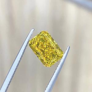 Wholesale HPHT Radiant Cut Diamond Loose Lab Created Canary Yellow Diamonds 10 Mohs from china suppliers