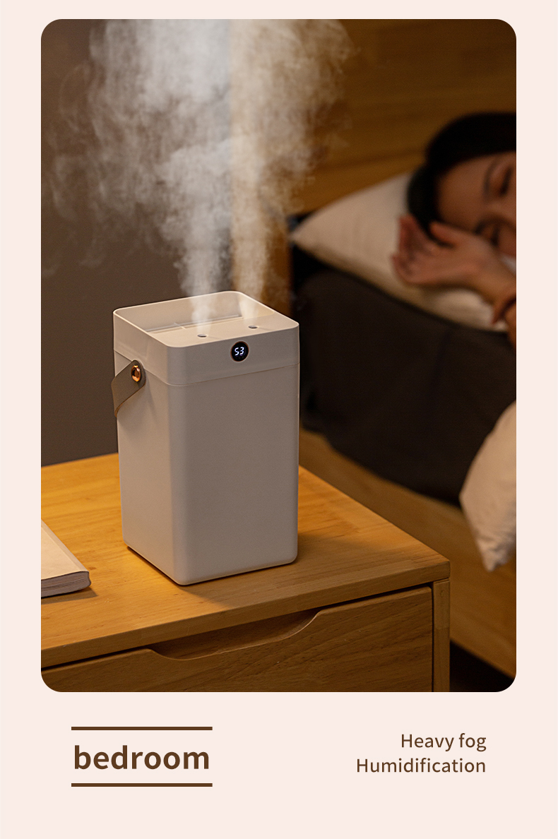 HOMEFISH Desktop 3L Double Spray Portable Ultrasonic Air Humidifiers For Office