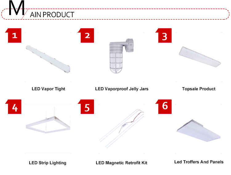 140lm/w Lamp Luminous Efficiency 120v LED Linear Strip Light for Indoor Illumination
