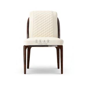 Wholesale Leather Modern Style White Upholstered Dining Chair W006D6 from china suppliers