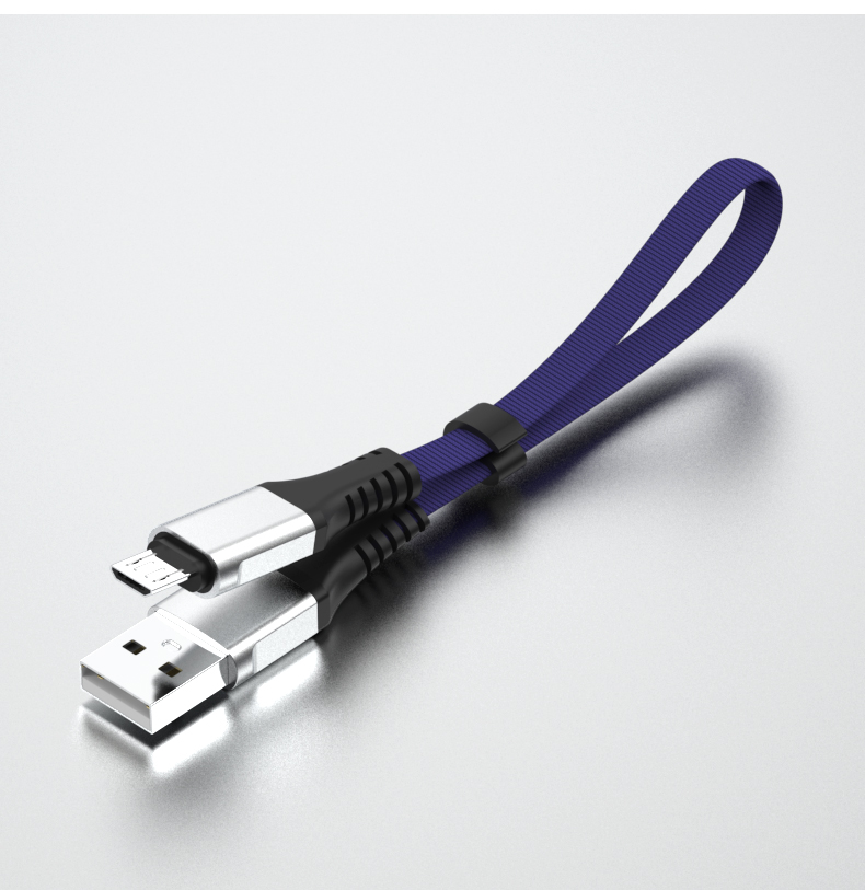 30CM Nylon Braided Lightning Cable Type C Fast Charging For S7 S6