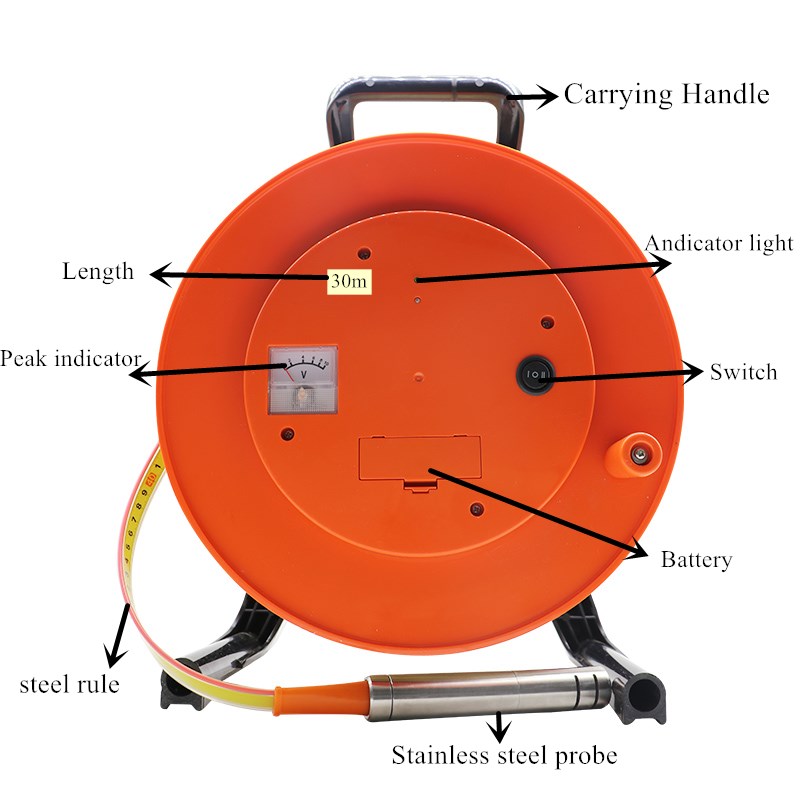 200m Deep Well Steel Tape Depth Sounder Water Level Meter for Deep Water Applications