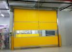 PVC Fast Rolling Door Air Shower Clean Room With White / Red Blue Color