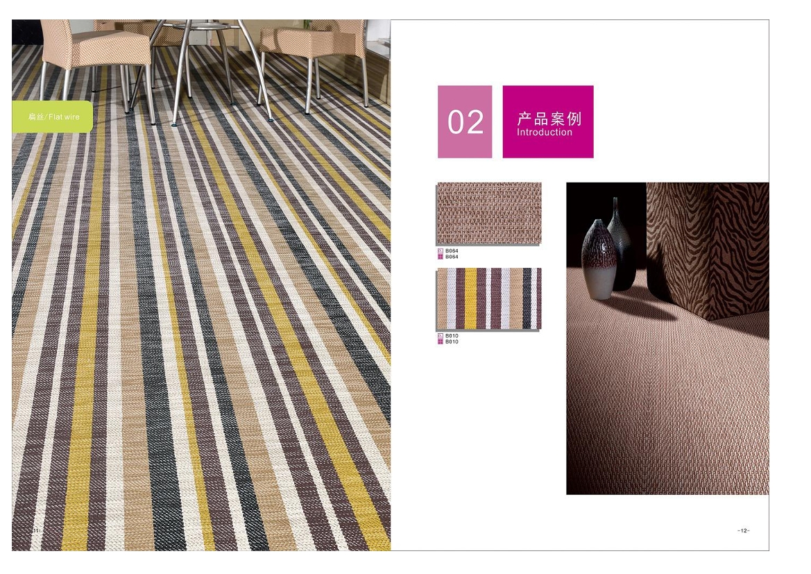 BOLON FATOCRY PRICE WOVEN VINYL FLOORING ROLL/ TILE FOR BEDROOM BATHROOM