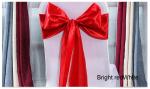 Standard Size Red Wedding Lace Up Satin Chair Sashes