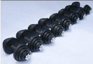 Wholesale inside cast iron sand and outside rubber coated dumbbell for sale from china suppliers