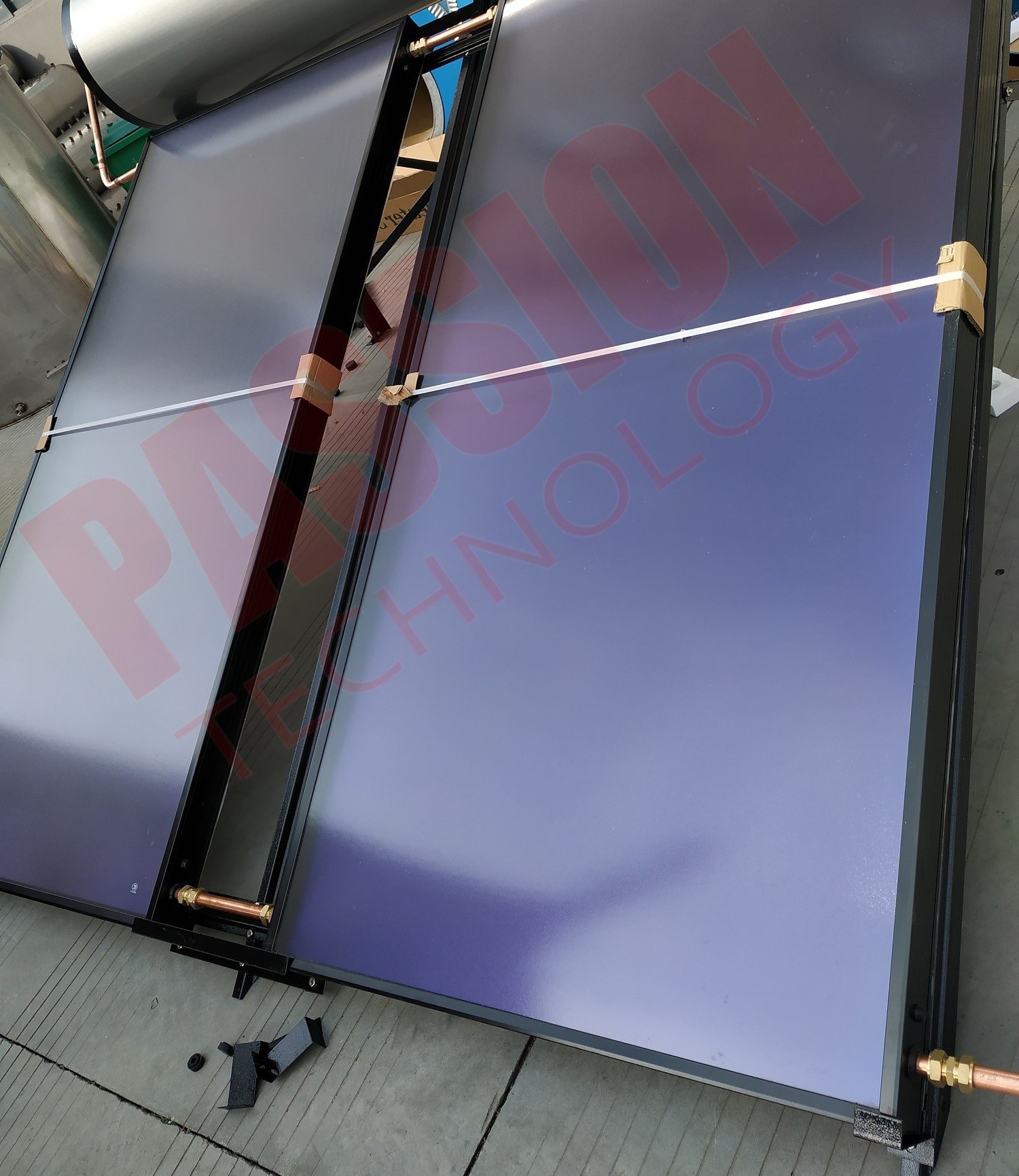 Blue Tech Flat Plate Solar Collector 2m² Black Chrome Thermal Heating Collector