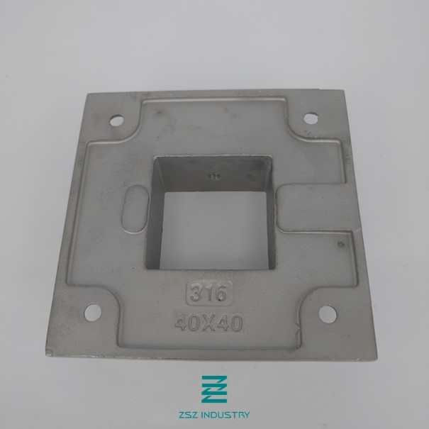 42.4mm x 40x40mm Shaped Square Post Stainless Steel 316 Metal Railing Square Posts 42.4mm