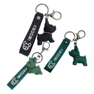 Wholesale PU Key Chain Ornaments , Resin pitbull dog keychain Electroplated 0.02kg from china suppliers