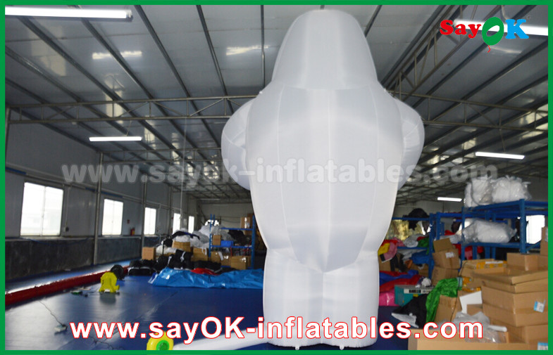 6m High White Inflated Cartoon Model , Customize Size Inflatable Character For Event