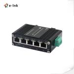 Mini Industrial Managed 4-Port 10/100/1000BASE-T 802.3at PoE + 1-Port 10/100