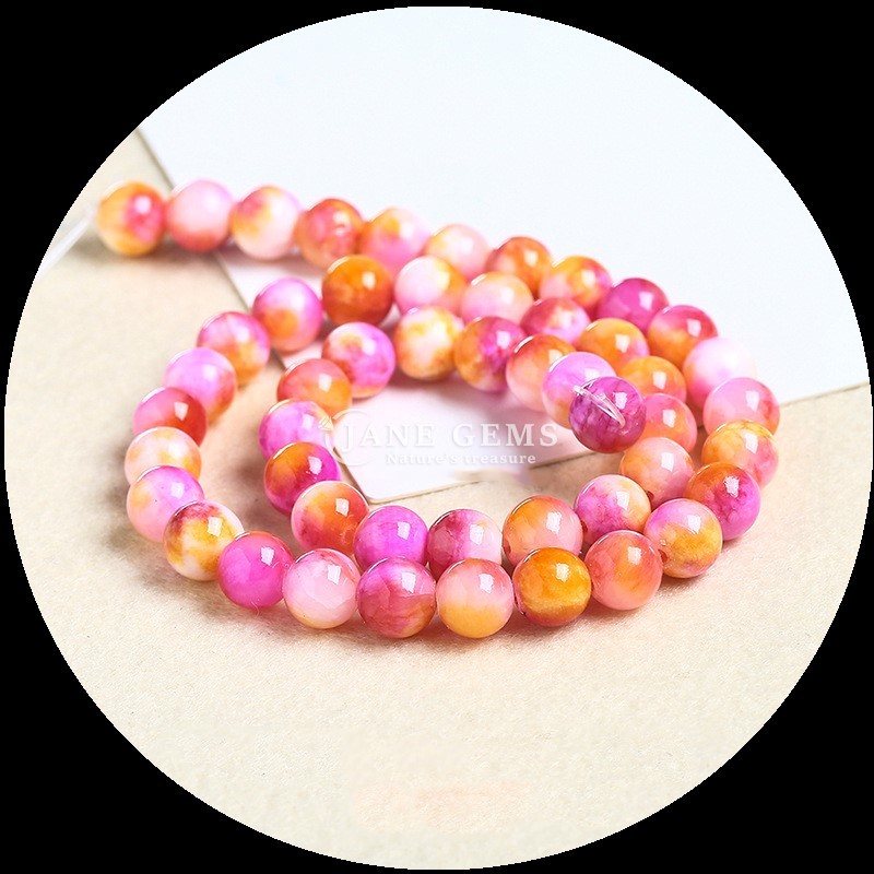 Gems Bead Round Cut Suitable For Bracelets Various Colors Jade Beads to Add a Touch of Elegance to Your Style
