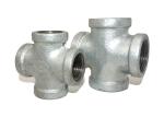 Galvanized Plumbing Pipe Fittings , 3 4 Black Pipe Cross Tube Connector