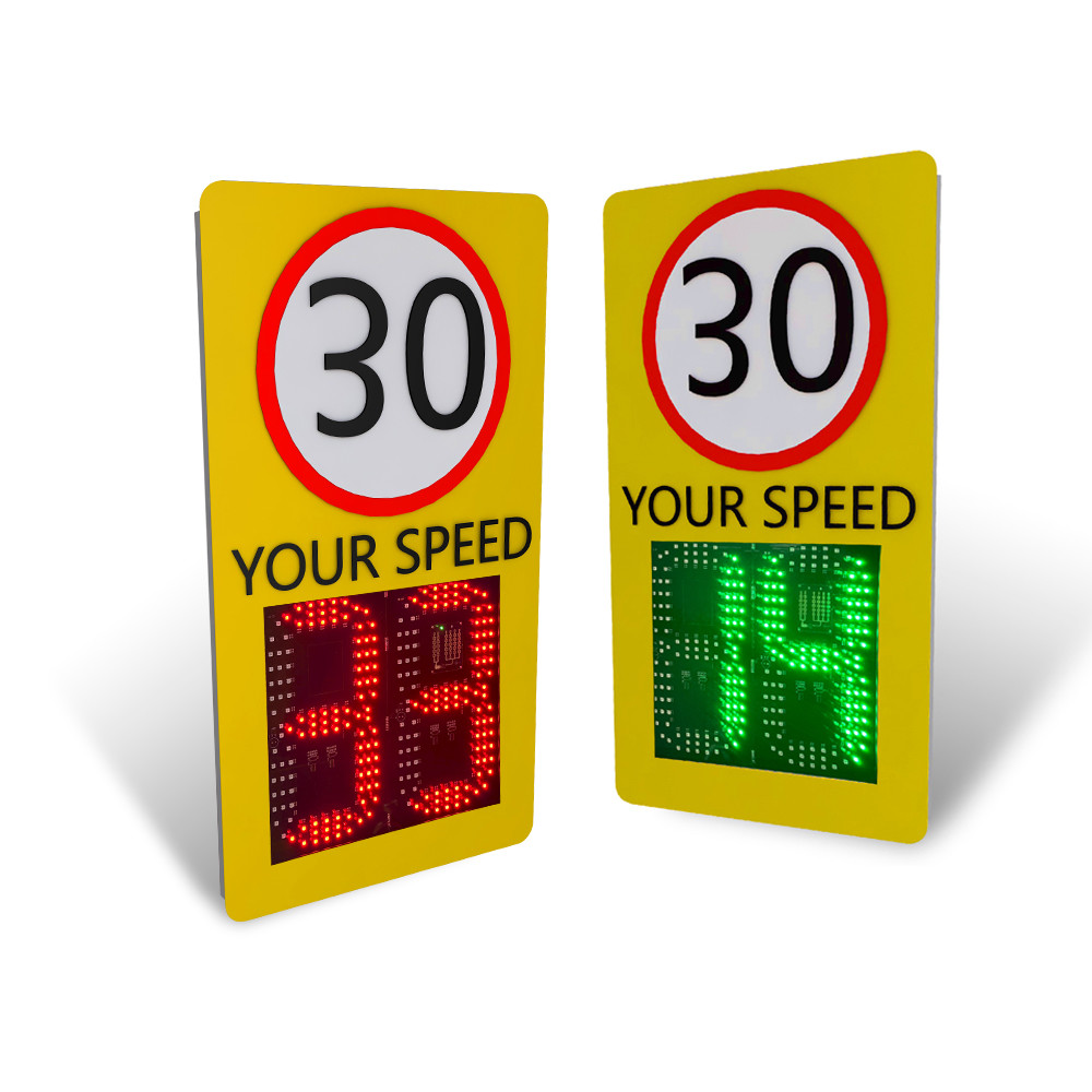 2 Digit 2 Color Integrated Radar Detect Speed Aluminum Hoop Install Signs