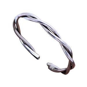 Wholesale Solid Sterling Silver Weave Cuff Bangle Bracelet for Women (XH057215W) from china suppliers