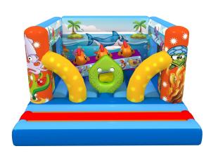 Wholesale Ocean Themed Kids Inflatable Bounce House Sea World Painting With Interesting Obstacles Inside from china suppliers