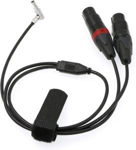 China Lemo 5 Pin Male to Two XLR 3 Pin Female Camera Audio Cable for Z CAM E2 on sale
