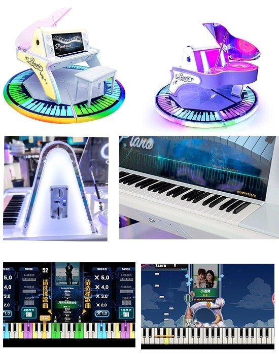 Dream Of Piano Coin Operated Arcade Game Machine Chinese / English Version