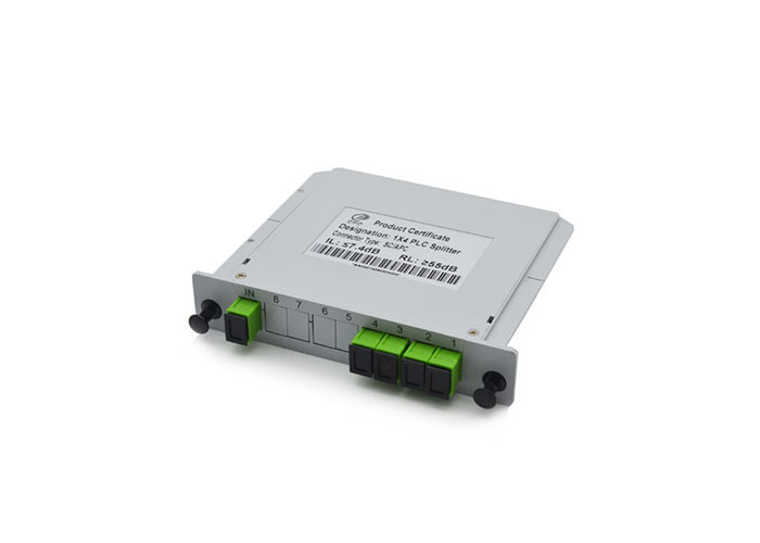 SCAPC Fiber Optic PLC Splitter Modular Structure 1x4 PLC Splitter Cassette Type
