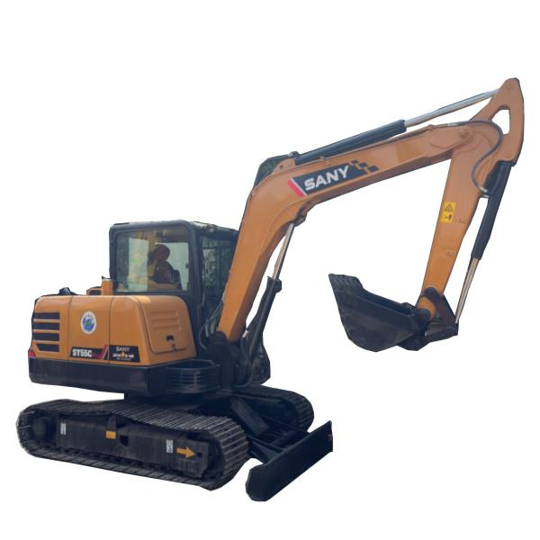 Good Condition 5tan SANY Excavator Used Komatsu SY55C-pro with Mild Steel