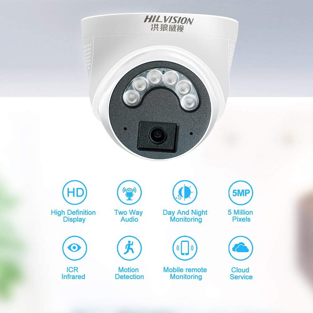 Waterproof Metal 6 Lamp Housing C2240TQ-10H POE White Network Camera