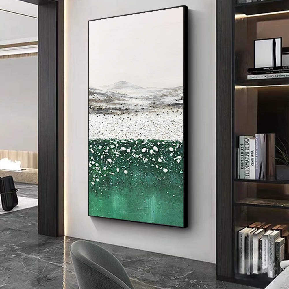Medium Oil Painting Modern Home Decoration Thick Stone Landscape Abstract Hand Painted Wall Hanging Decor 3D Relief