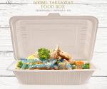 Catering Eco-Friendly Container Compartment Starch lunch Meal Box, Disposable