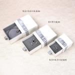 ODM Necklace White Grey Kraft Paper Jewelry small gift boxes With Drawer