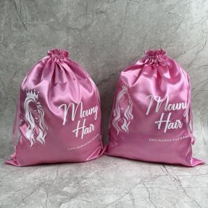 Wholesale Custom Satin Pouch Bag with Logo for Hair Clothes Shoes Jewelry Cosmetics Gift Silk Satin Bag Packaging Wig Storage Bag from china suppliers