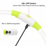 Multiple Colors Waterproof Glow In The Dark Dog Collar 27.5 Inch 70cm Length