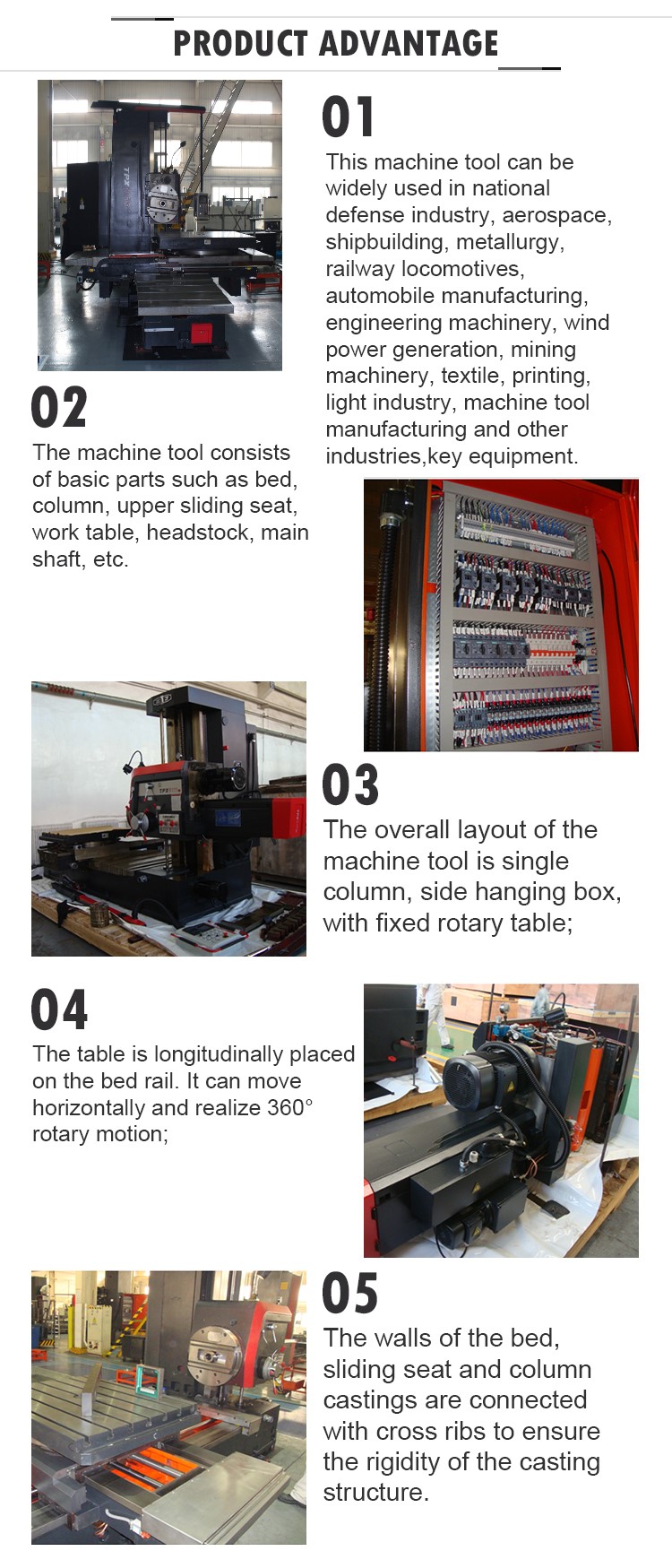 TPX6113  Horizontal Boring And Milling Machine With Digital Readout Device for stainless steel and iron drilling wholesale