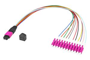 Wholesale 12 Core MPO MTP Cable Male To LC SM MM Hybrid Fiber Optic Patch Cord from china suppliers