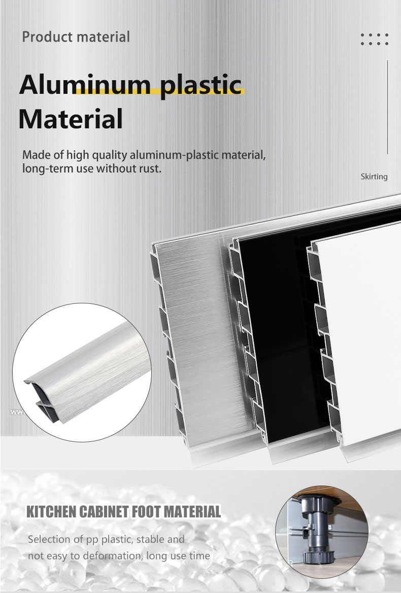 Baseboard Accessories PVC Skirting Board Holding-Down Line in Modern Design 24cm Width