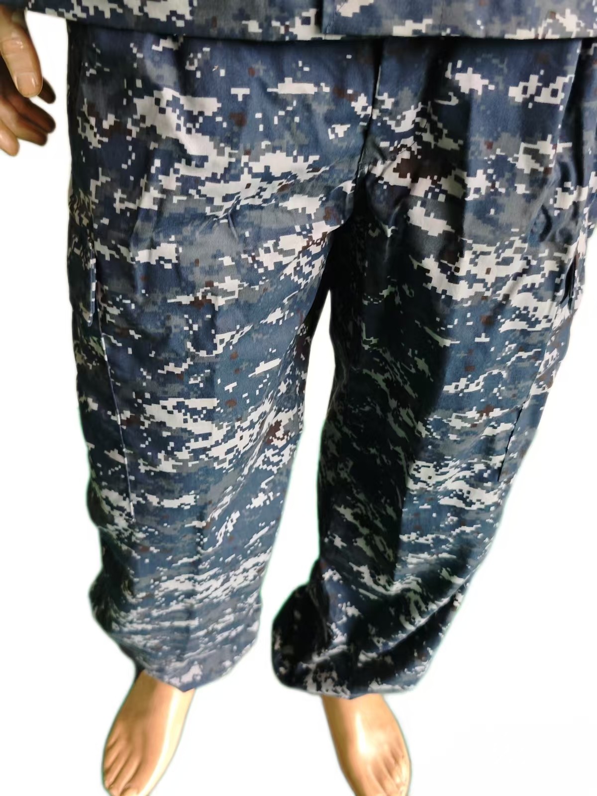 Deep Blue BDU Camouflage Military Uniform Set 65% Polyester 35% Cotton