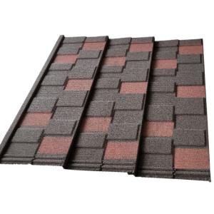 Wholesale Black Red Shingle Tile 0.45mm AZ100 50 Years Warranty Stone Coated Roofing Galvalume Metal Tile Wholesales and Retail from china suppliers