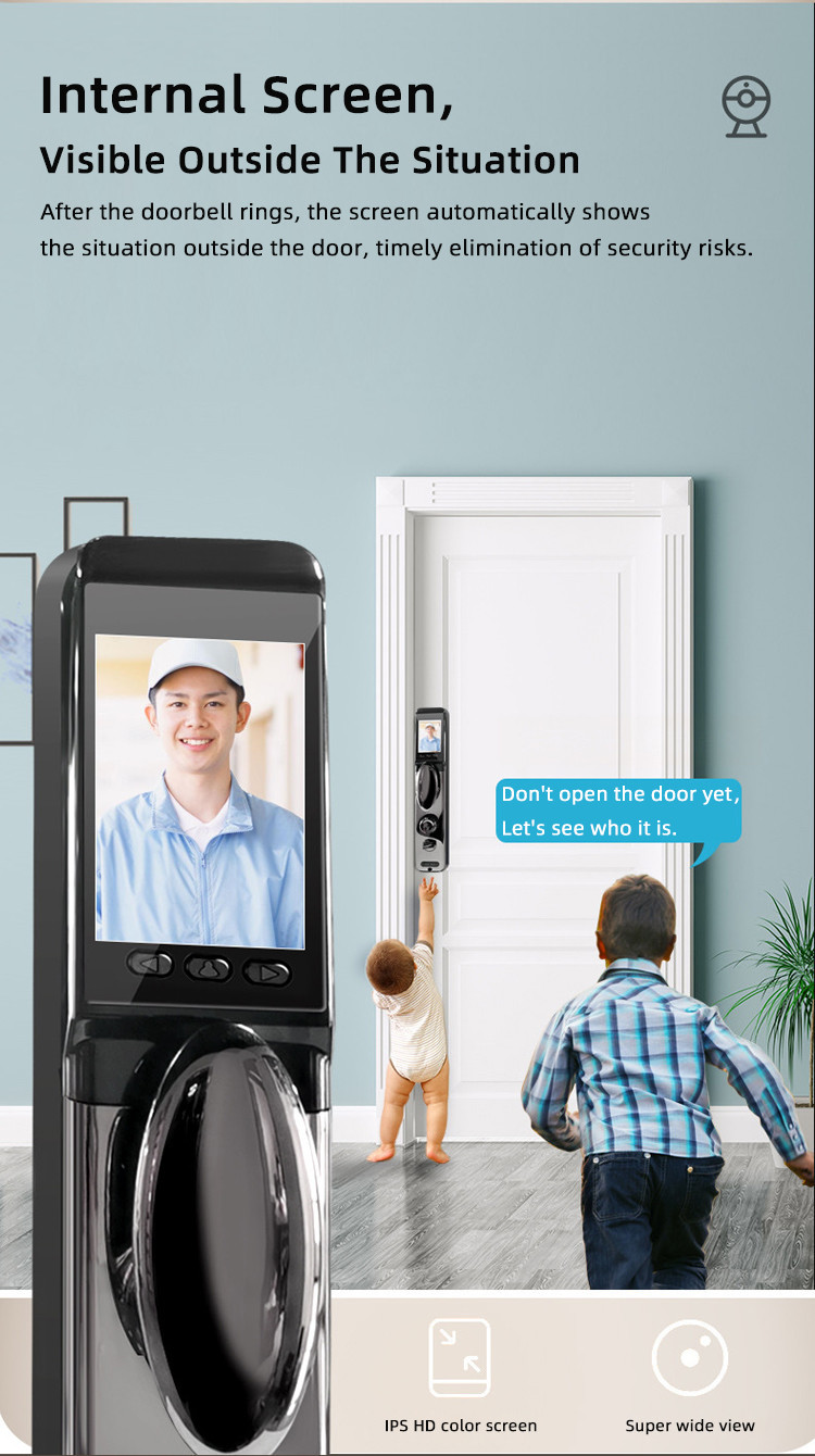 Wireless Smart Camera Door Lock Tuya Deadbolt Lock With Camera