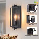 Metal Rustic Modern Indoor Wall Sconce Lighting Matte Black