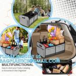 Car Trunk Organzier For Suv, Car Organziers And Storage With 6 Big Pocket, Car