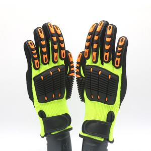 China Nitrile Coated TPR Protection High Impact Gloves ANSI Cut A5 Level Anti Vibration on sale