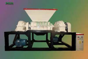 Wholesale Hard Plastic Double Shaft Shredder Machine 350*20mm Cutter Head Design from china suppliers