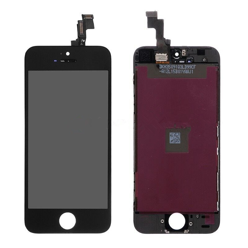 For OEM LCD Touch Screen Digitizer Assembly for iPhone 5S SE - Black - Grade A-