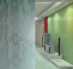 4mm - 19mm Frosted Tempered Glass, Maximum size 2400*4500mm Craft Sand Blasted