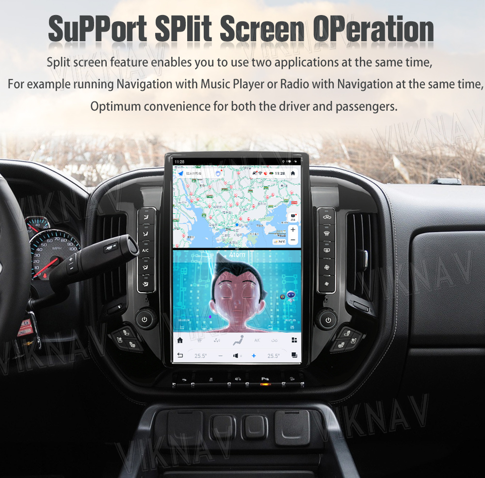 Viknav Car Radio Car Radio For Chevroler Silverado / GMC SIERRA (2013-2020)14.4 inch Android Upgrade Auto audio Wireless