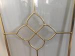 Transparent Kitchen Cabinet Glass Metal Frame Beveled Edge Heat Resistant