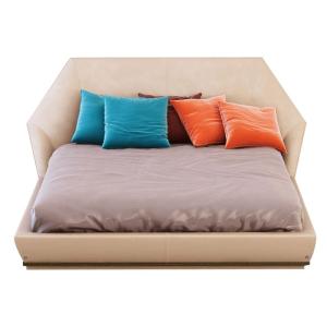 Wholesale Hexagon Headboard Knotch Platform Bed 2.3m Leichtes Luxus Bett from china suppliers