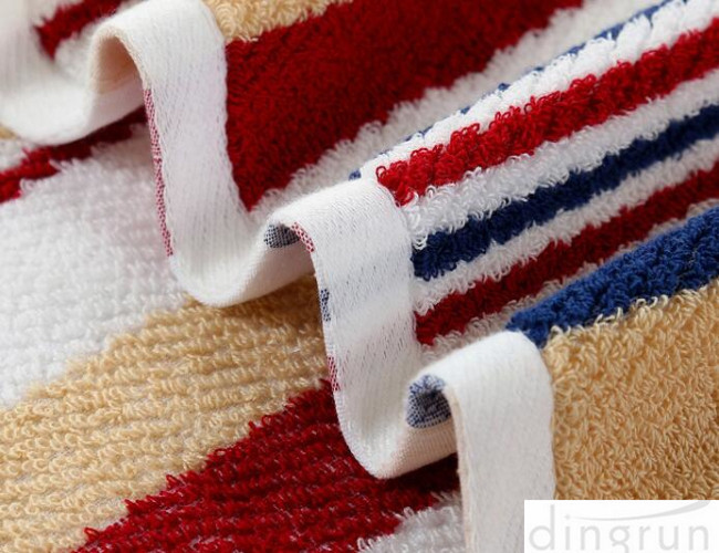 Jacquard Striped Terry Customized Cotton Bath Towels 60*120cm AZO Free