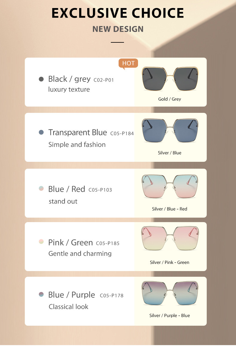 Women'S Metal Frame Sunglasses Polygonal Driving UV Blocking TAC Lens