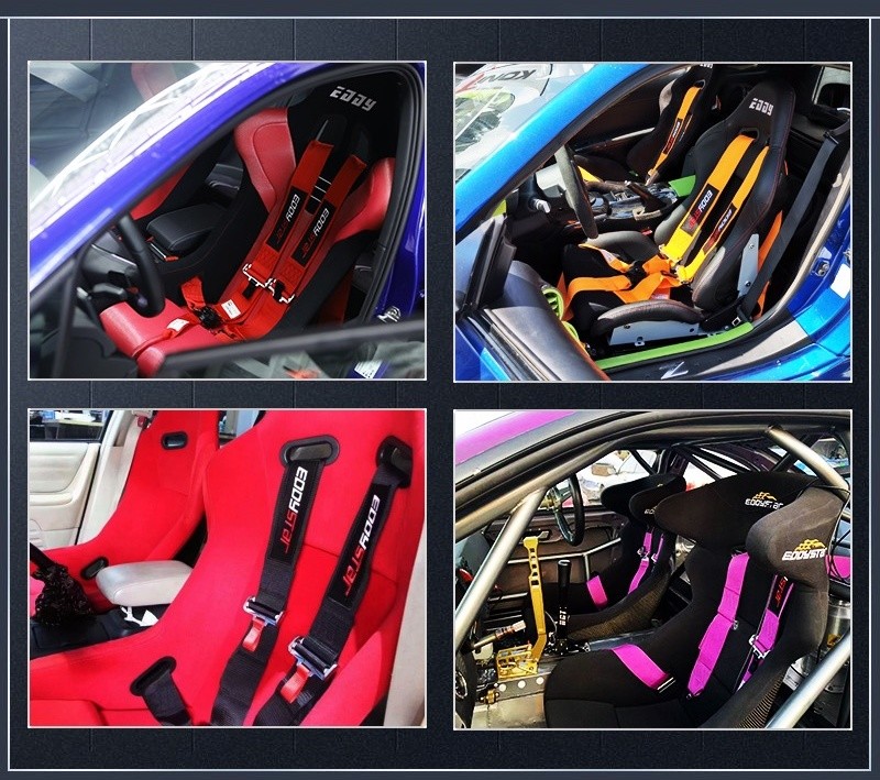 EDDYSTAR Adjustable Racing Seat Belt Race Car 5 Point Camlock Harness