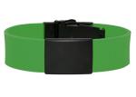 Comfortable SOS Medical ID Bracelet , Silicone Medical Bracelets With Black ID