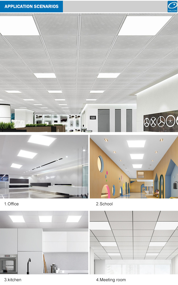 Aluminium Housing 80ra 90w Flat Panel LED Ceiling Lights office